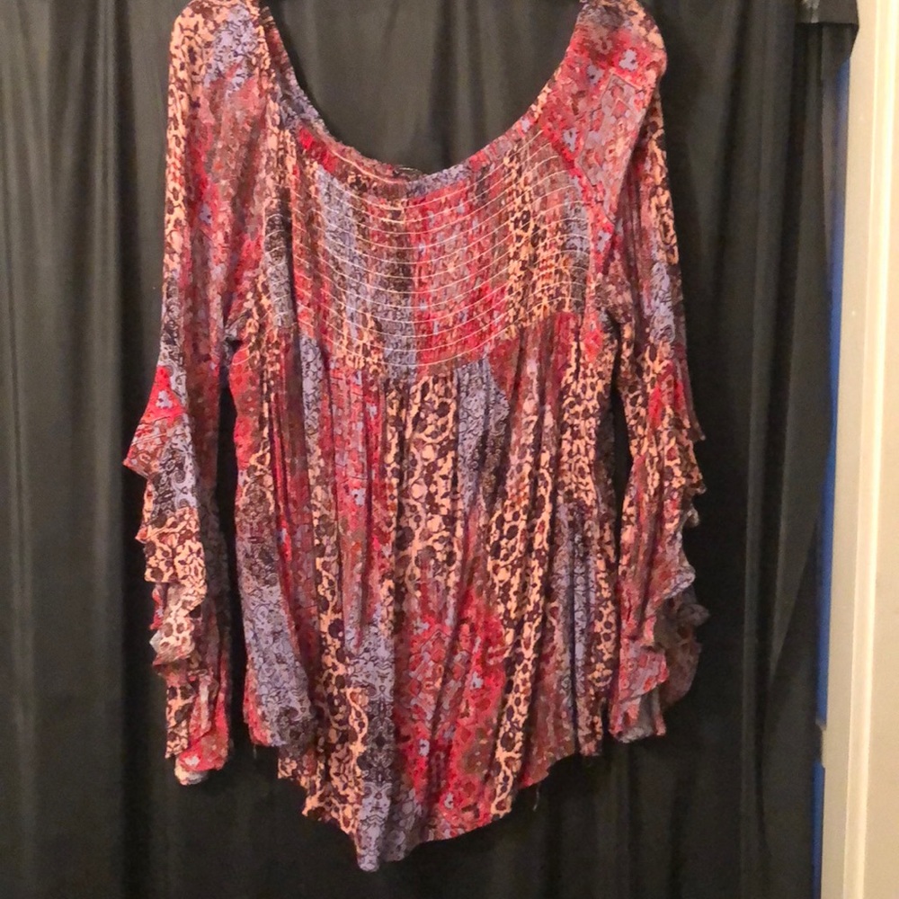 Bell sleeve off shoulder blouse